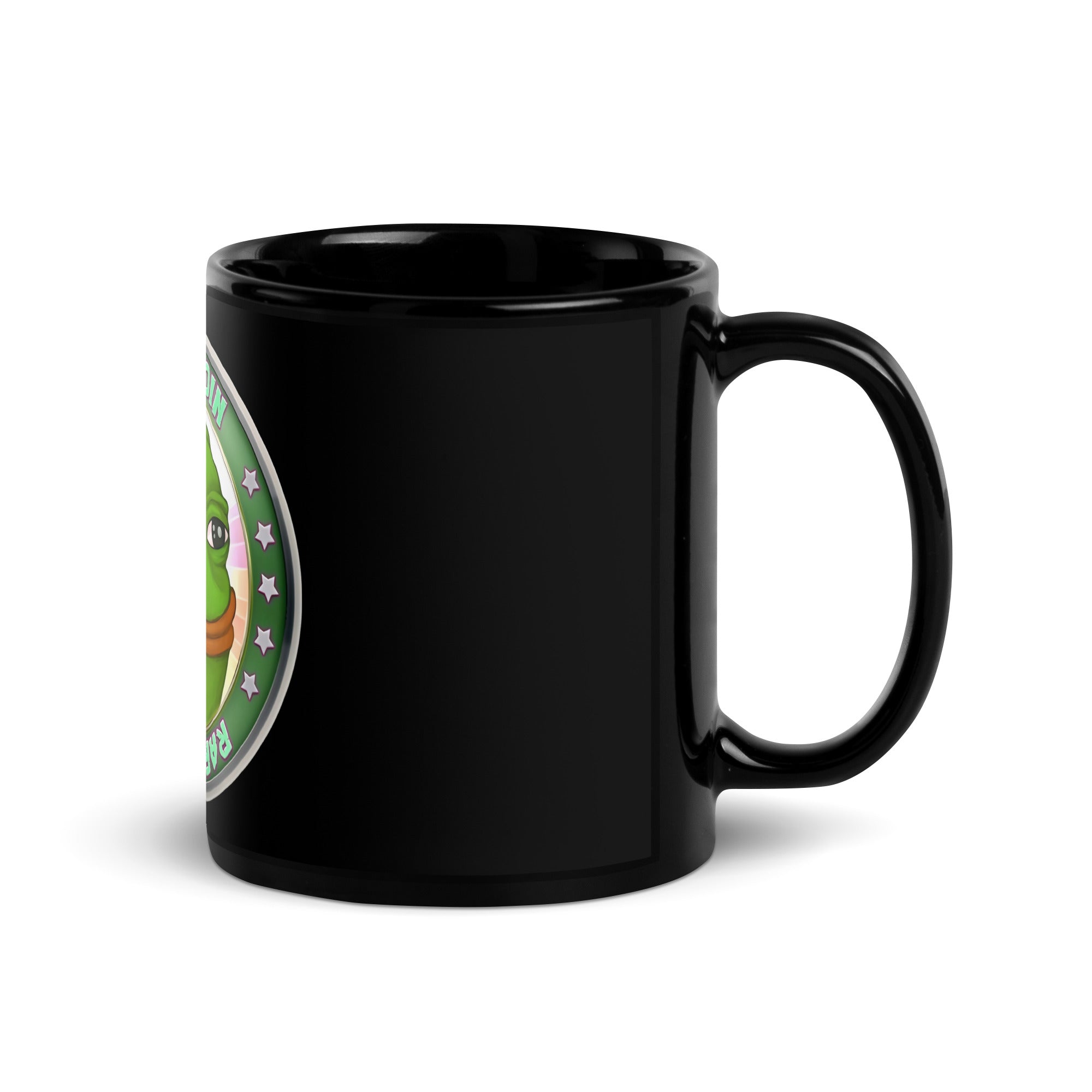 Pepe Coins Black Glossy Mug