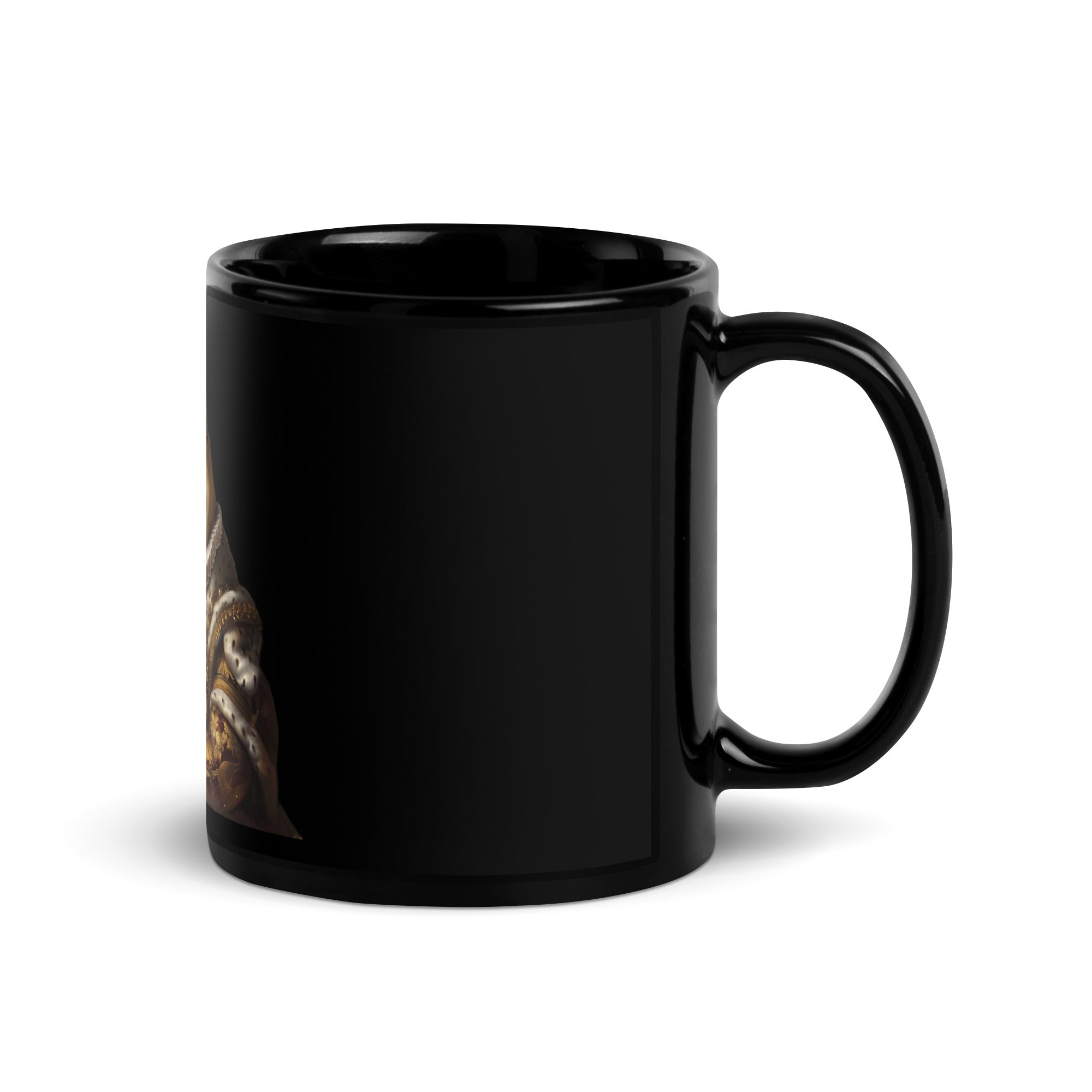 Doge Royalty Black Glossy Mug