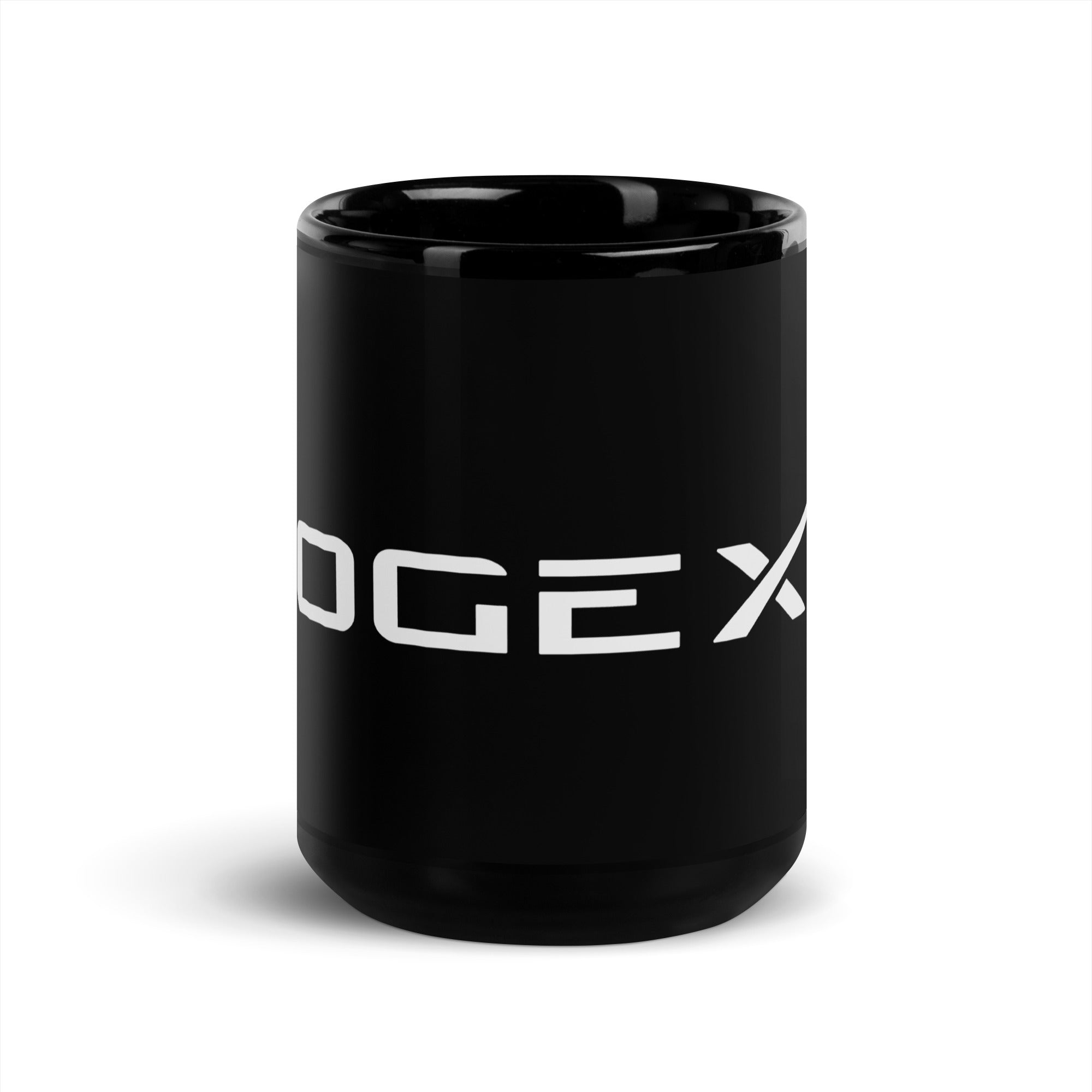 Doge X Black Glossy Mug