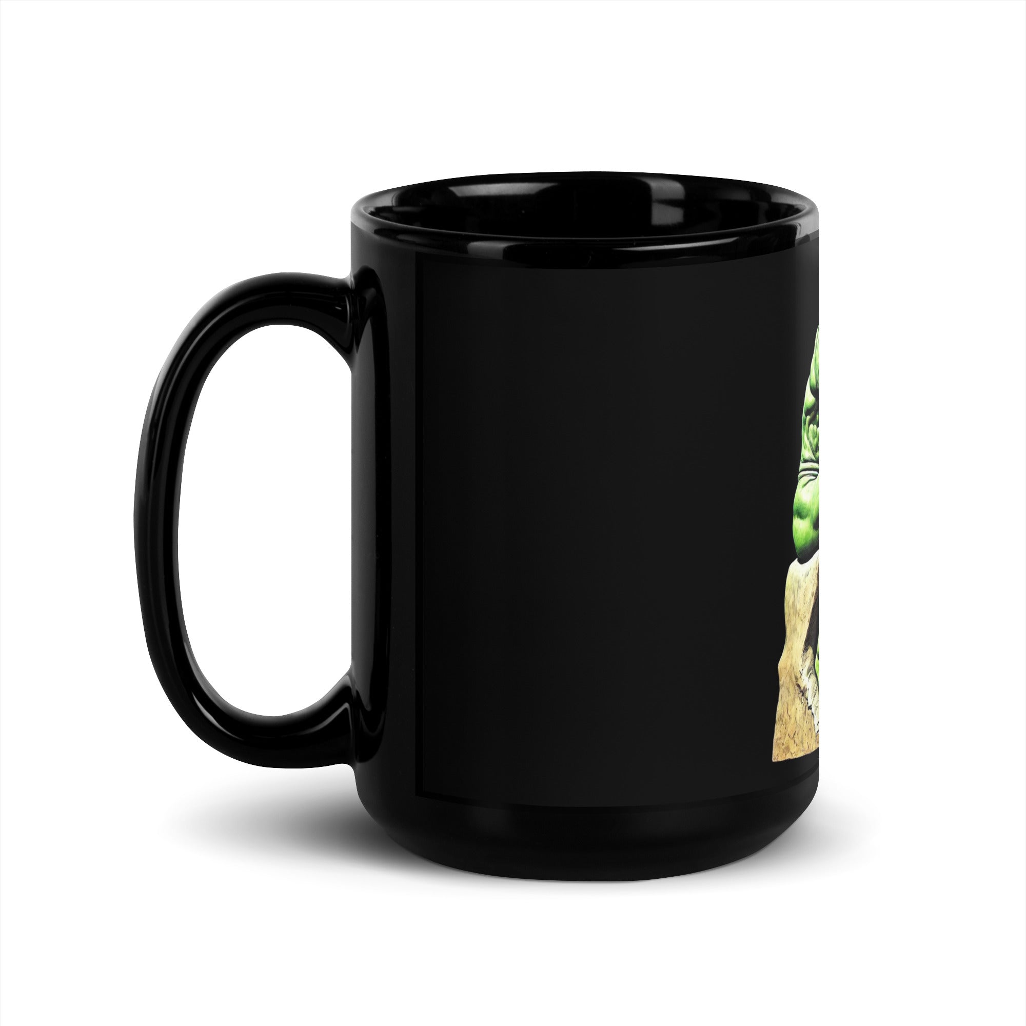 Pepe Thinker Black Glossy Mug