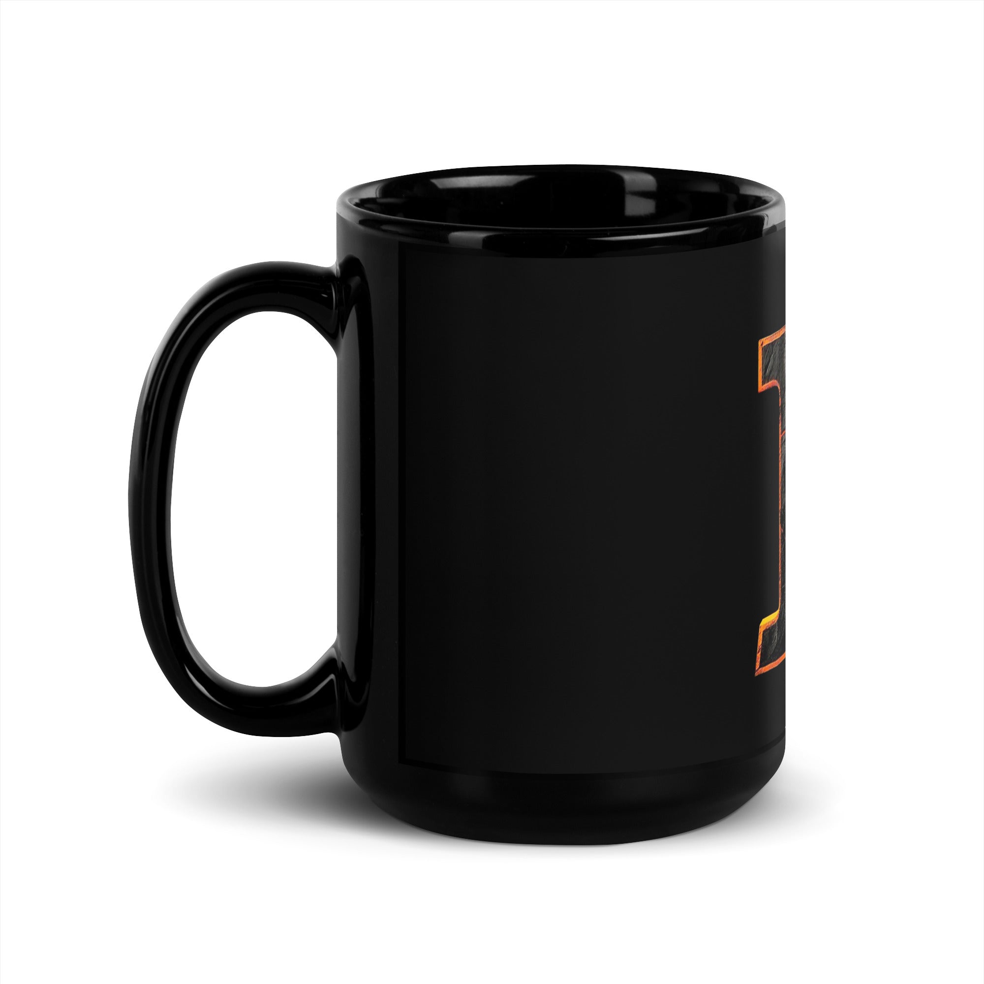 Bitcoin Glow Black Glossy Mug