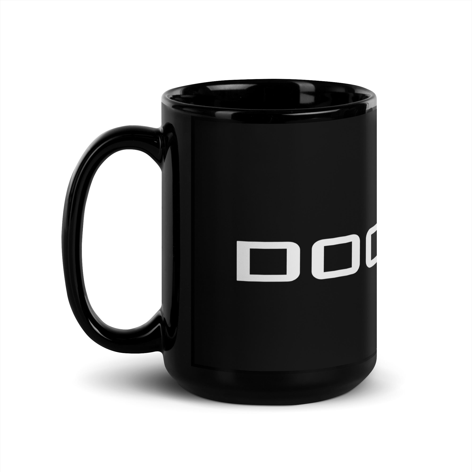 Doge X Black Glossy Mug