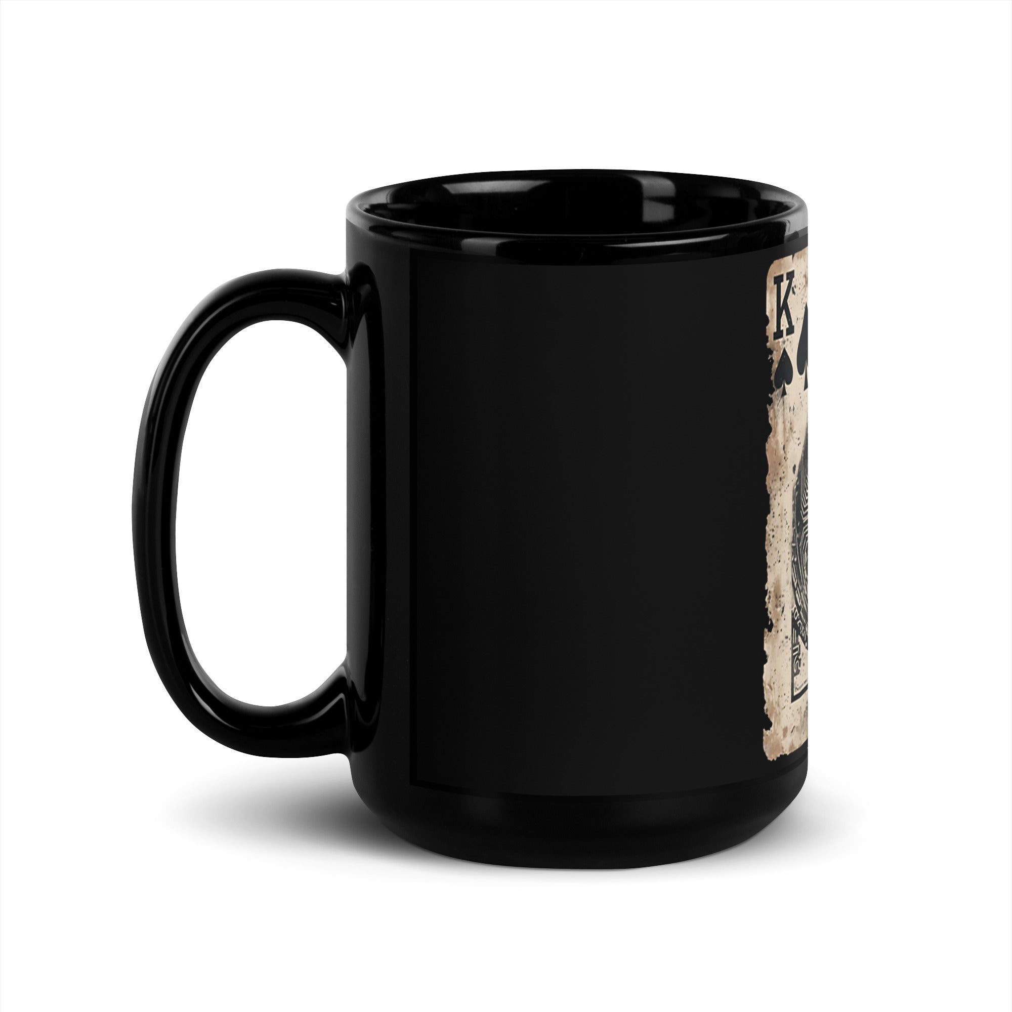 King Bitcoin Black Glossy Mug