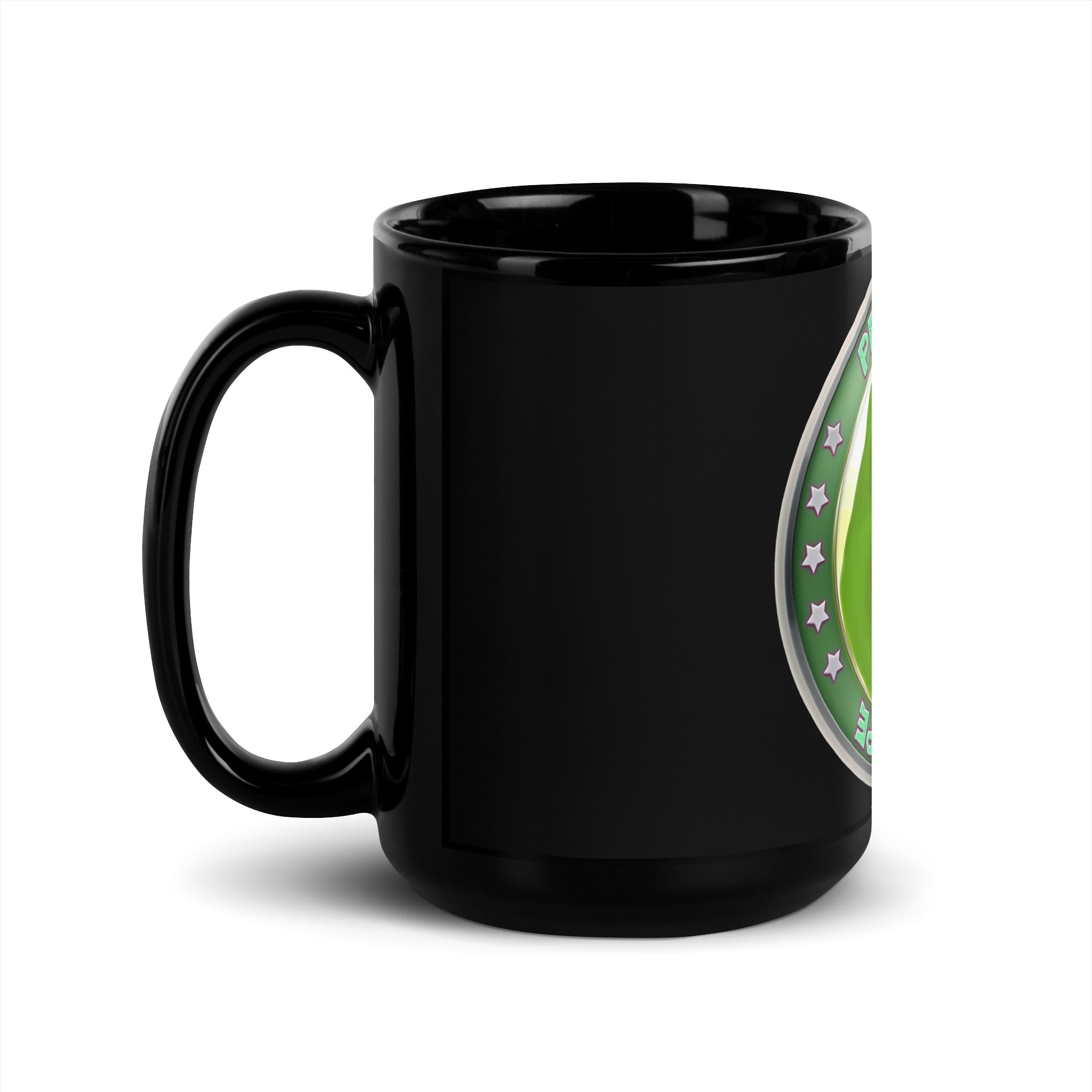 Pepe Coins Black Glossy Mug