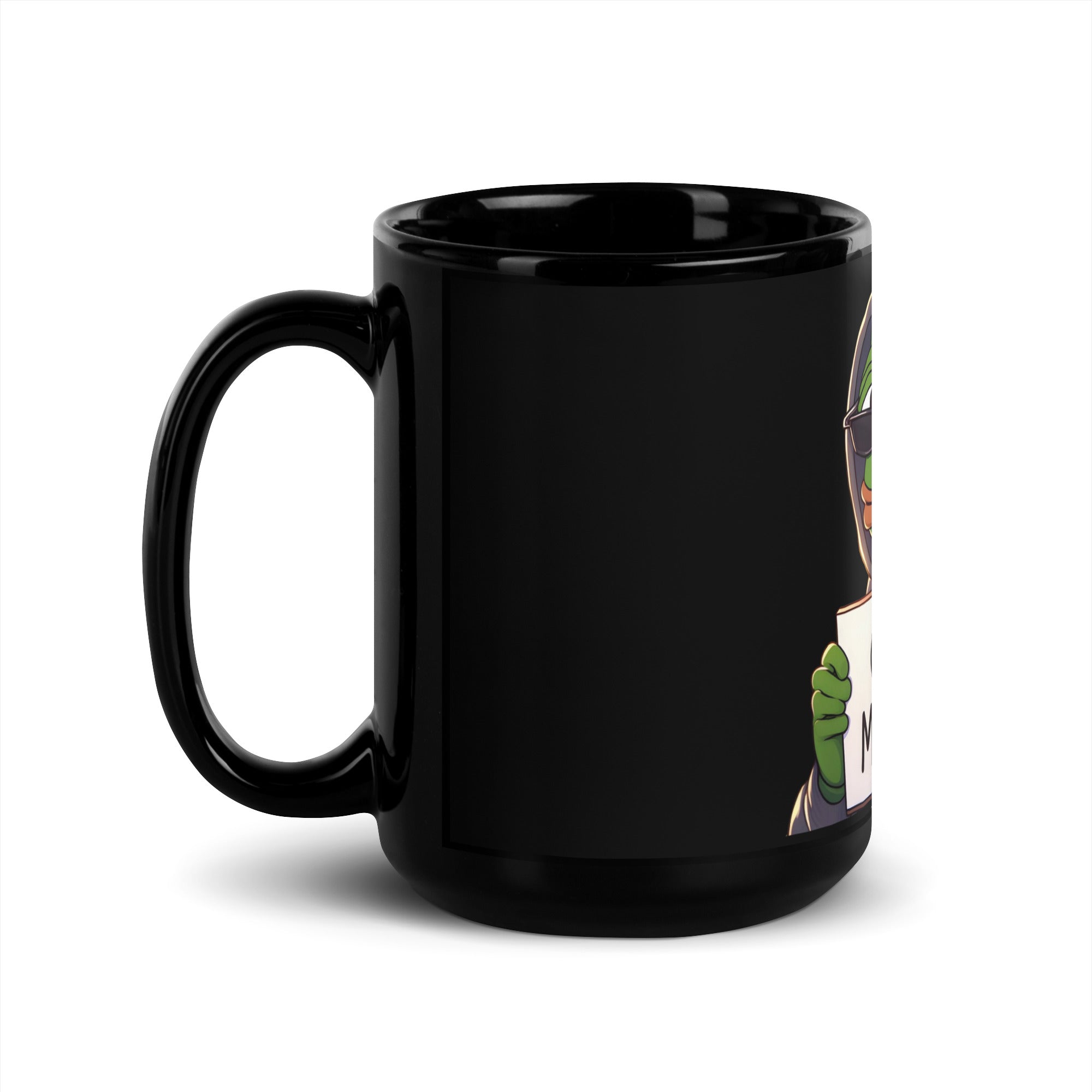 Goodmorning Pepe Black Glossy Mug