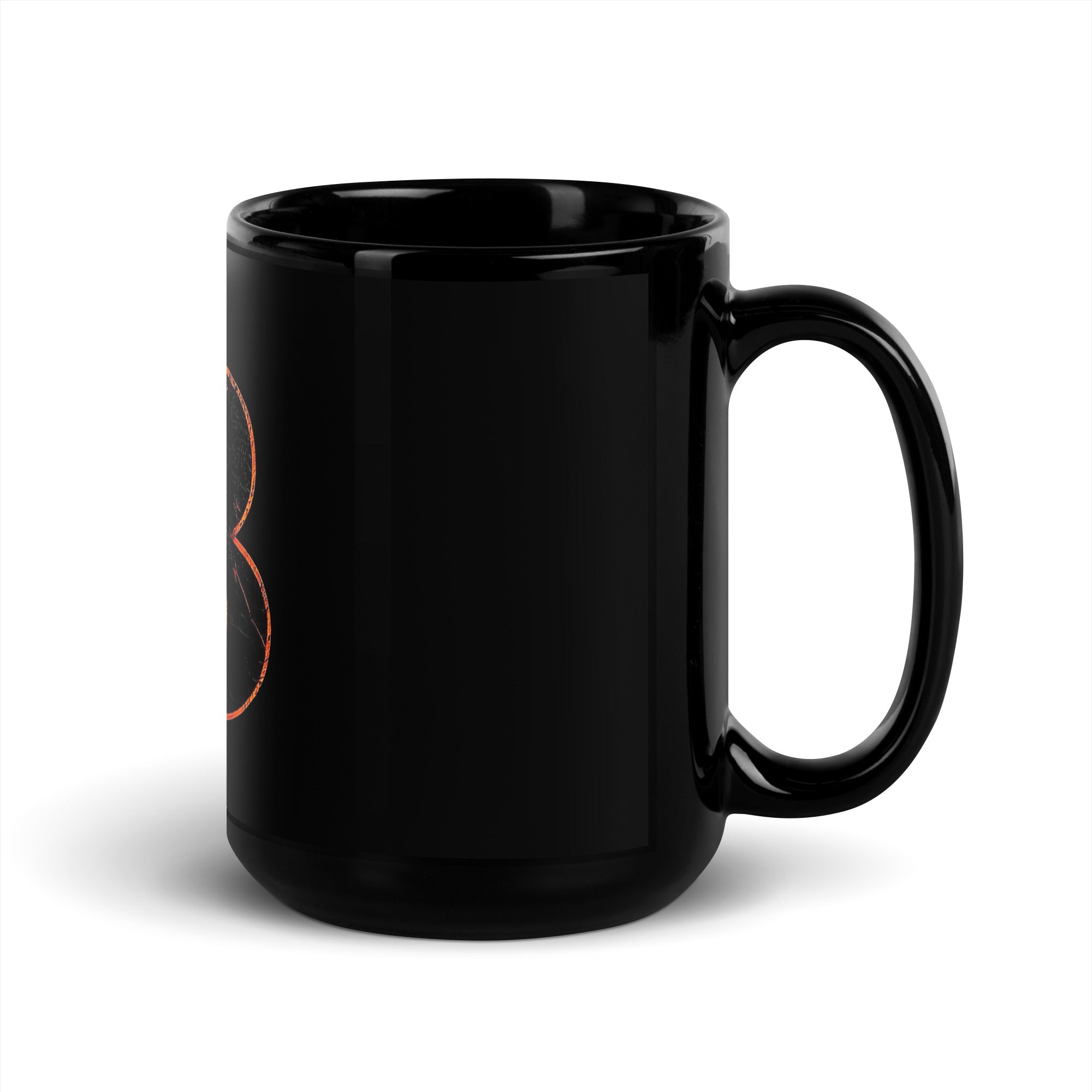 Bitcoin Glow Black Glossy Mug