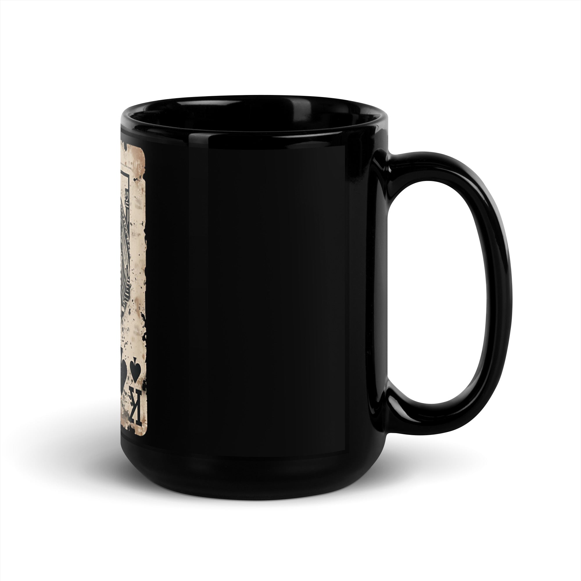 King Bitcoin Black Glossy Mug