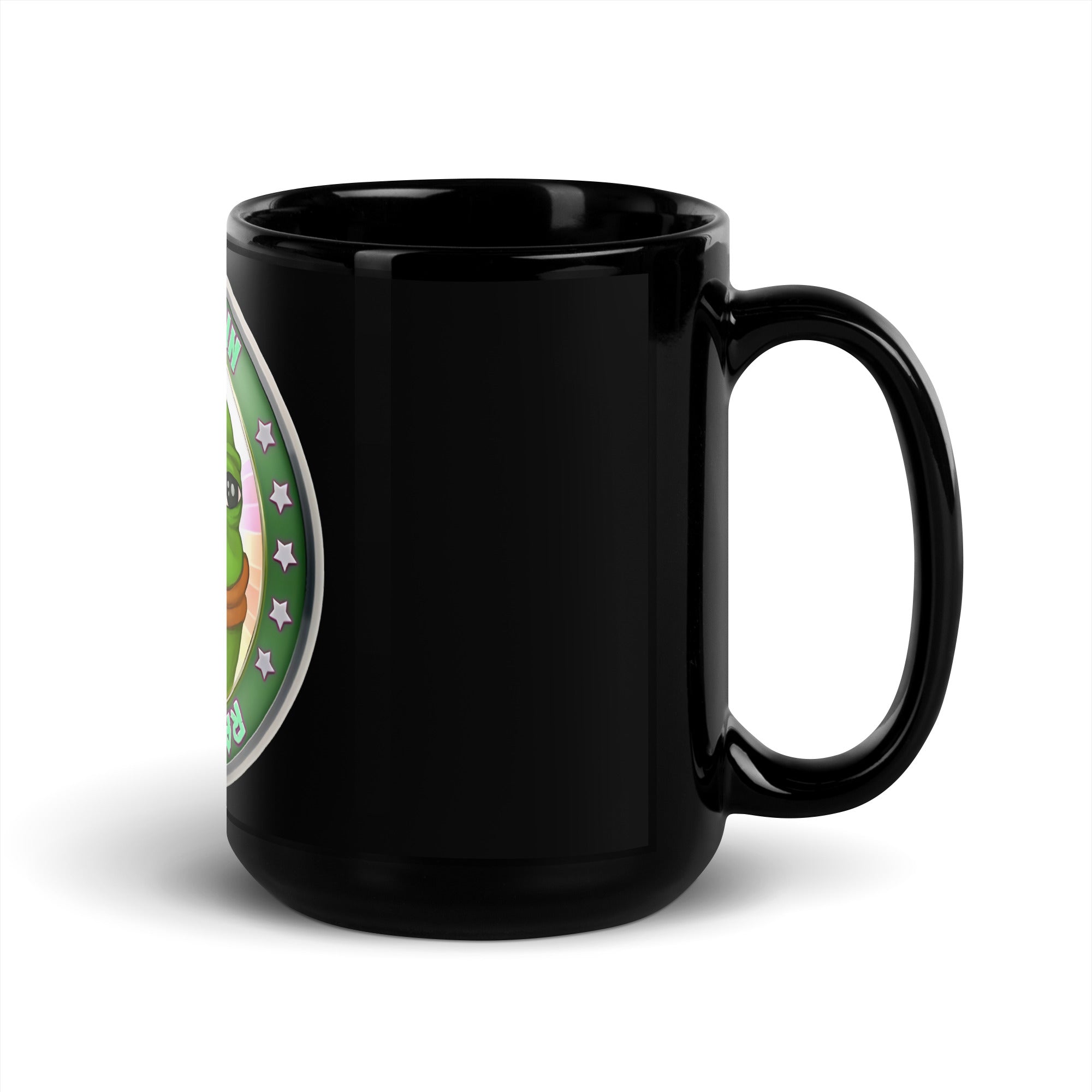 Pepe Coins Black Glossy Mug