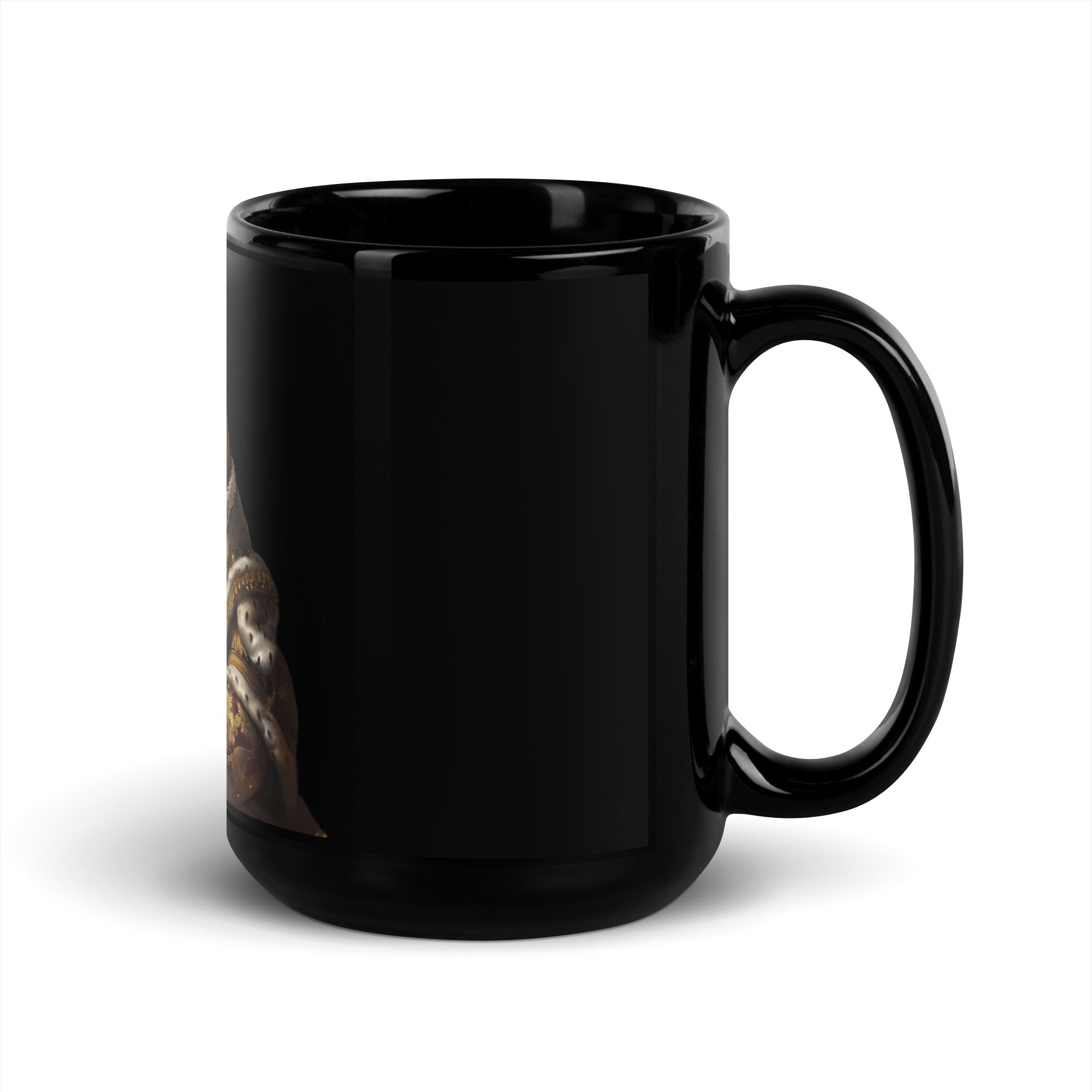 Doge Royalty Black Glossy Mug