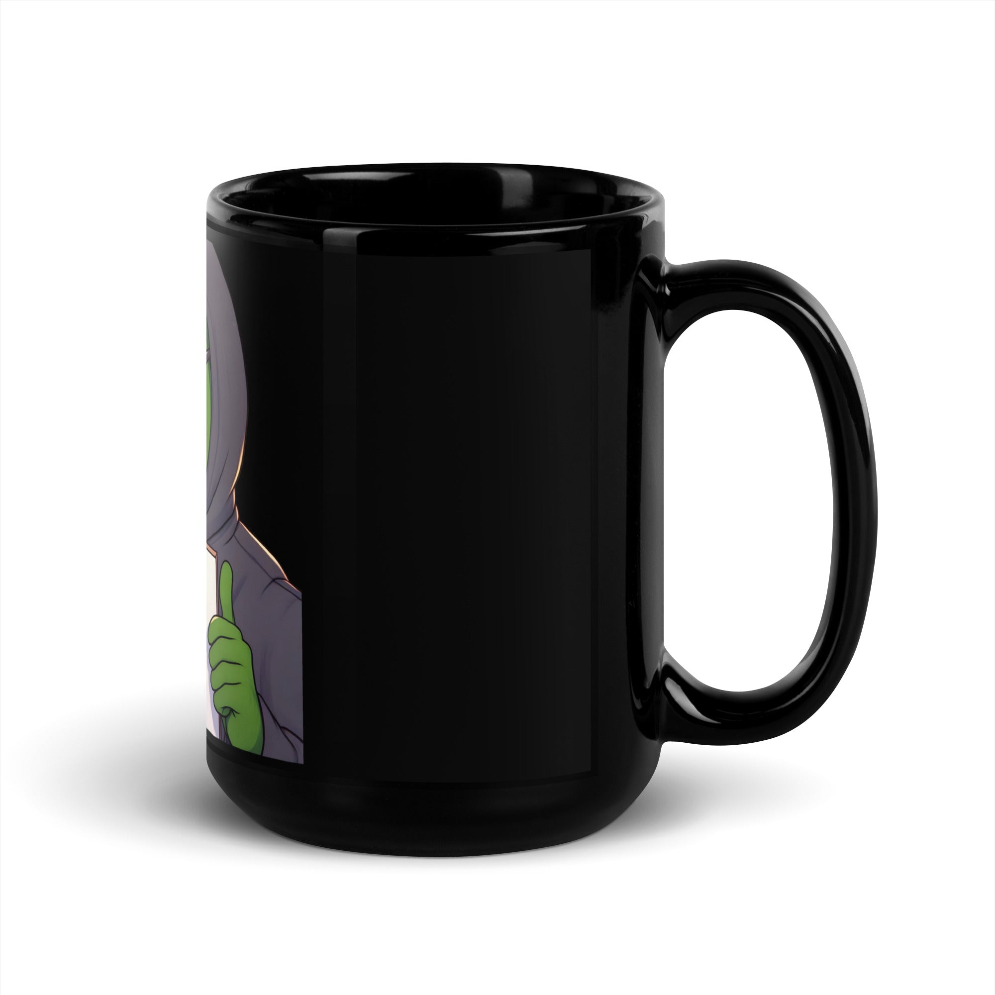 Goodmorning Pepe Black Glossy Mug