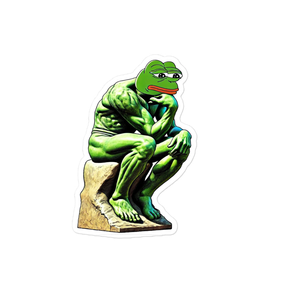 Pepe Thinker Bubble-free stickers