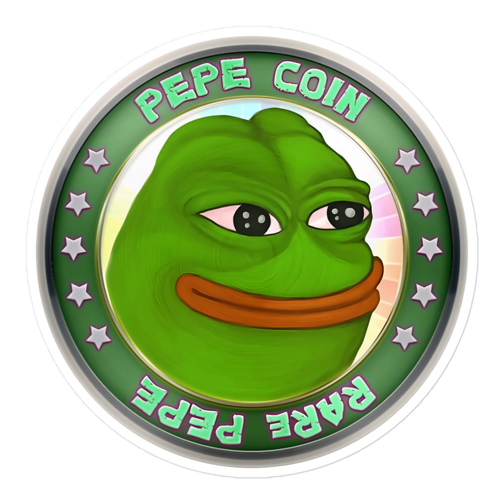 Pepe Coins Bubble-free stickers