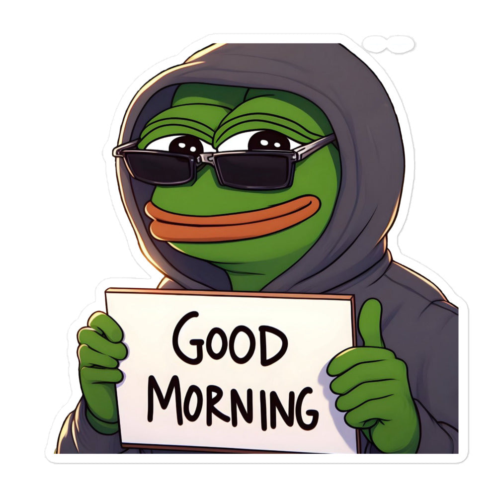 Goodmorning Pepe Bubble-free stickers