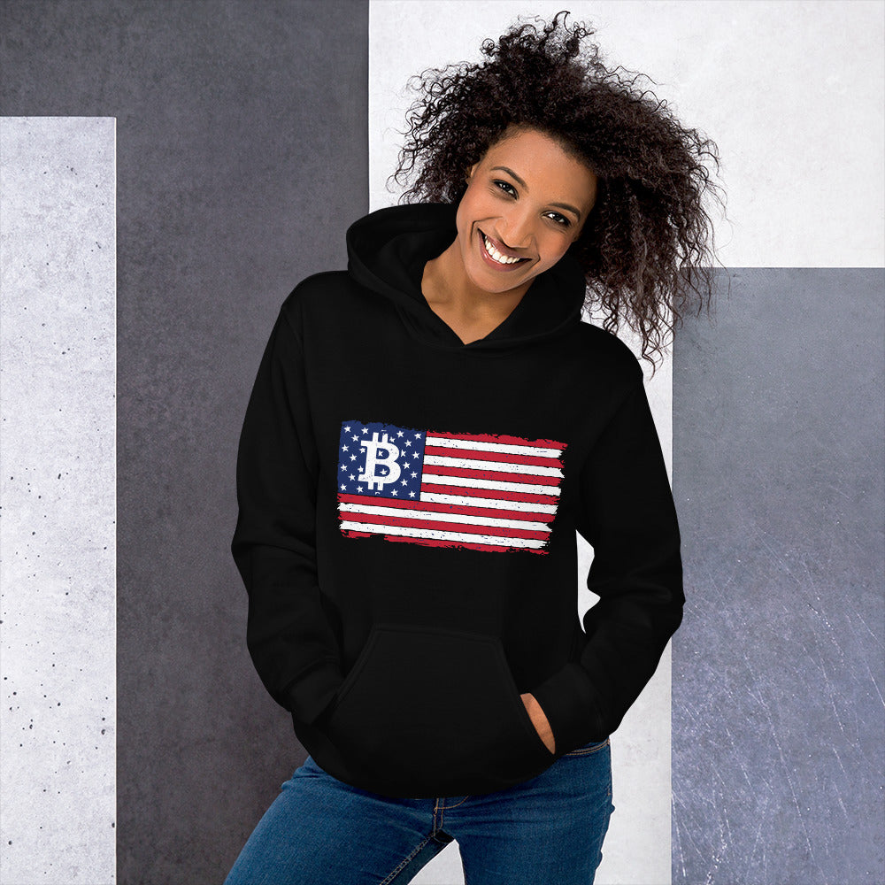 Bitcoin Flag Unisex Hoodie