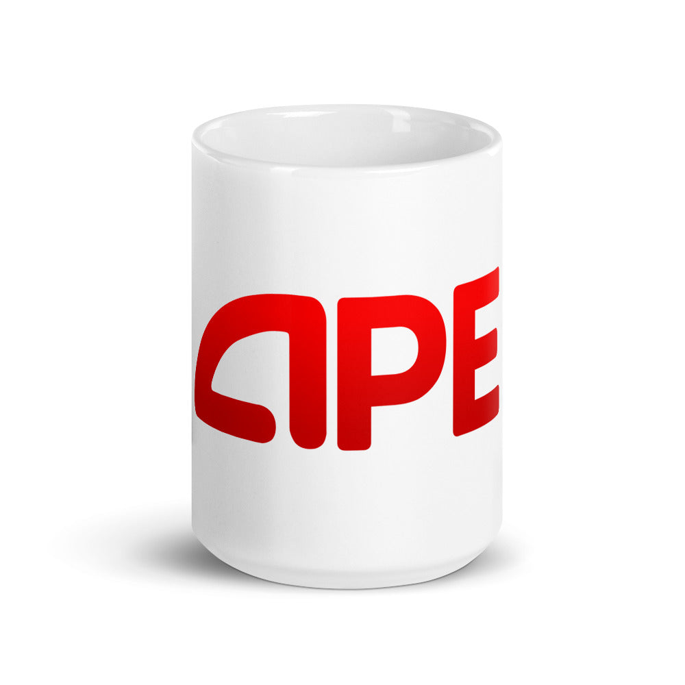 APE White glossy mug